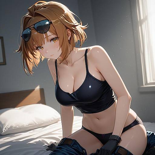 Illustration of Grizzly mkv (girls' frontline), girls' frontline in the style of Moribuden