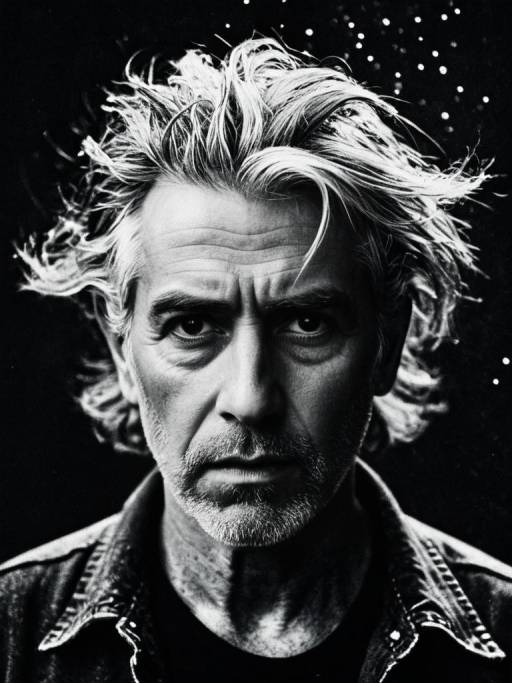 Dramatic Portrait of a Man with Salt and Pepper Hair
