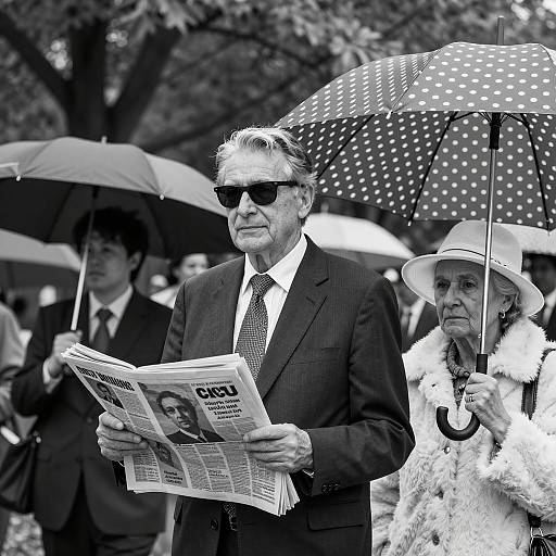 Elegant Black-and-White Vintage Portrait