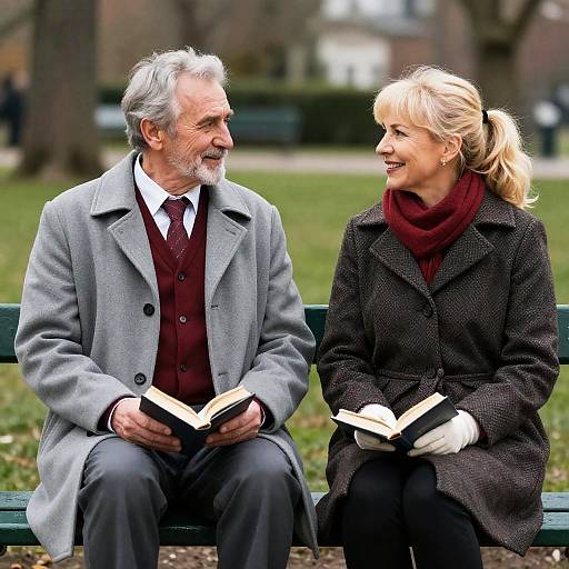 Charming Park Moment with Older Couple