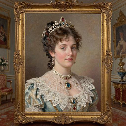 Victorian Era Royal Portrait Elegance