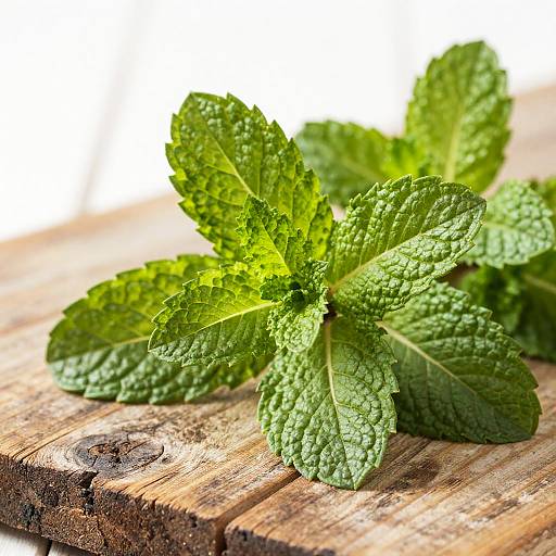 Close-Up of Vibrant Mint Leaves