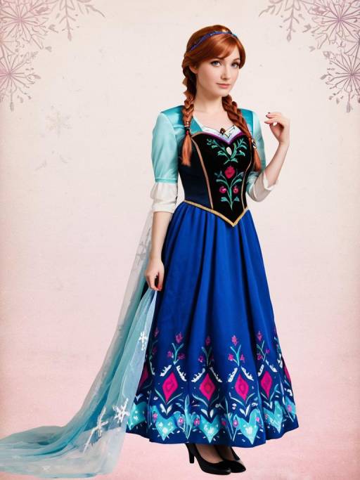 Woman in Frozen Anna Costume
