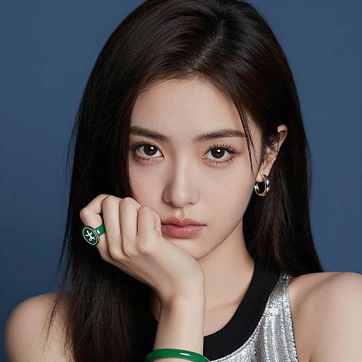 Young Woman with Intense Gaze Portrait