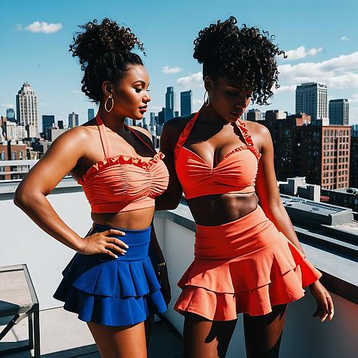 Summer Fashion on a Rooftop Terrace