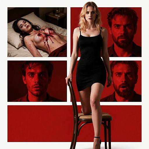 Dramatic Movie Poster with Intrigue