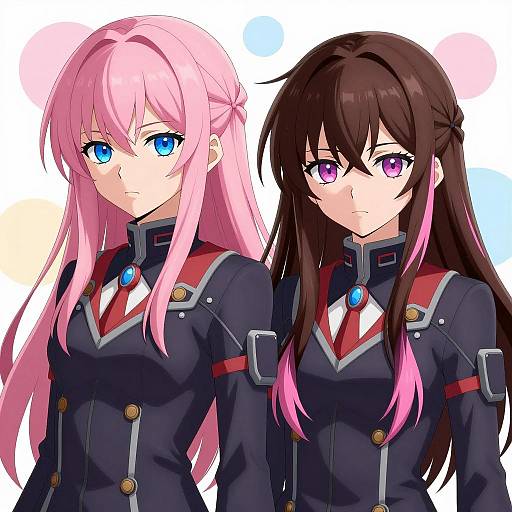 Futuristic Anime Characters with Striking Hair