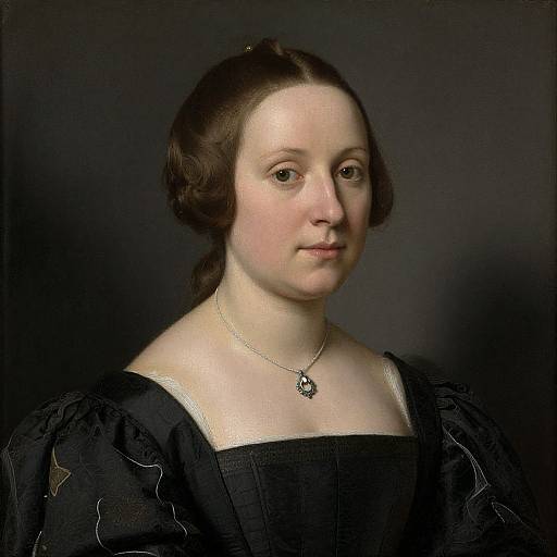 Hans Holbein Style Young Woman Portrait