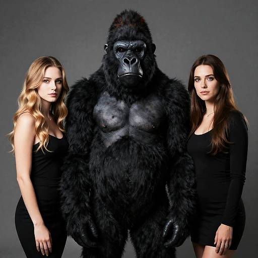 Hyperreal Halloween Gorilla Costume Portrait