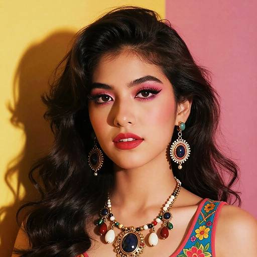 Mexican 80s Punk Style Portrait