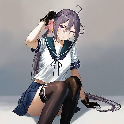 Illustration of Akebono kai ni (kancolle), kantai collection in the style of Amibazh