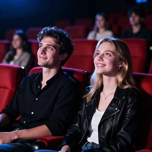 Romantic Cinema Moment Captured