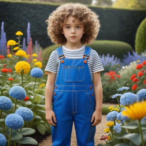 Confident Child in Vibrant Garden Art Confident Child in Vibrant Garden Art