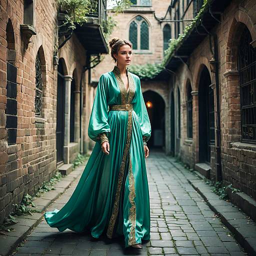 Seafoam Robe in Shadowed Alley