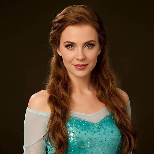 Close-Up Woman in Elsa Costume