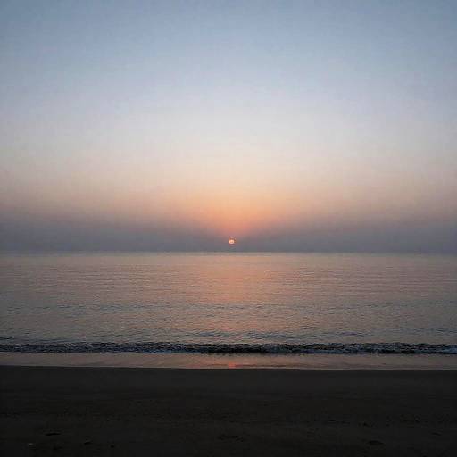 Calm Beach at Dawn with Hope