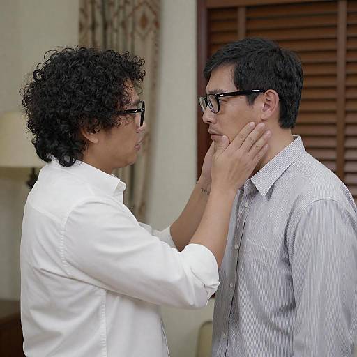 Intimate Indoor Portrait of Two Men