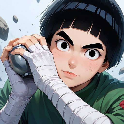 Illustration of Rock lee, naruto (series) in the style of Wasabi (sekai)