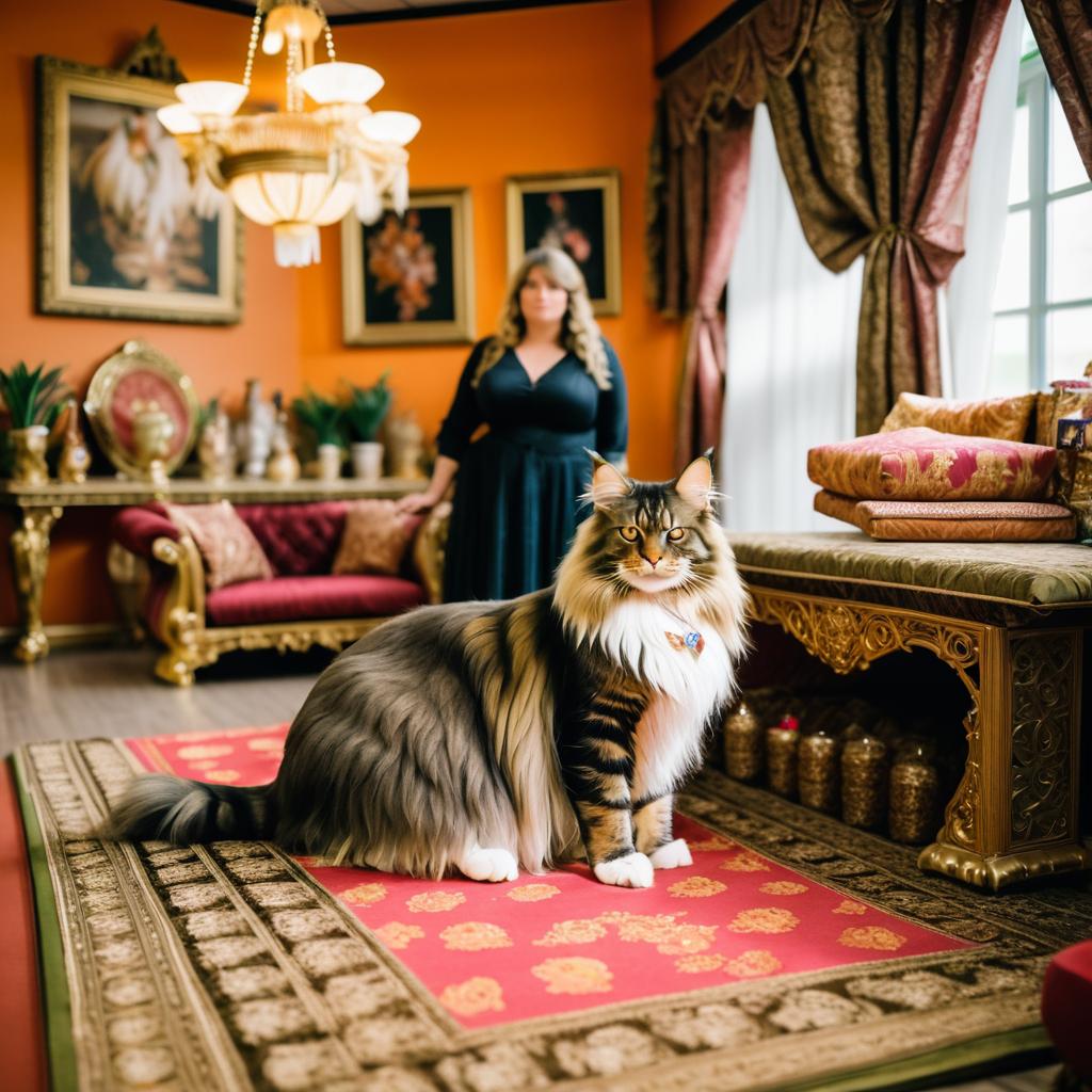 Regal Maine Coon at Luxurious Daycare