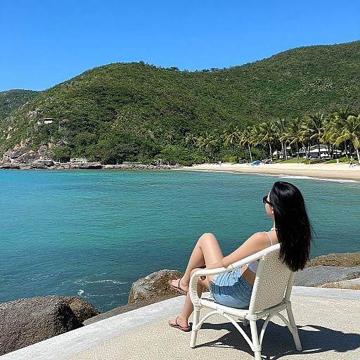 Serene Beachside Relaxation Scene