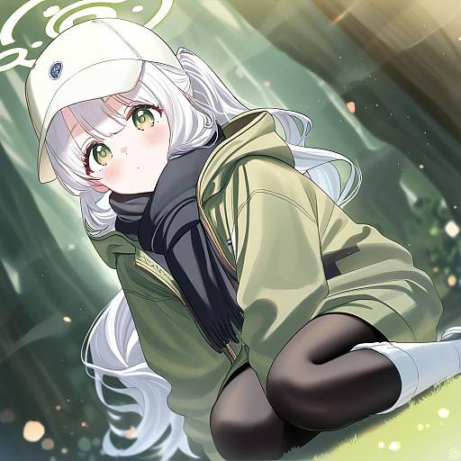 Illustration of Hare (camp) (blue archive), blue archive in the style of Yayoi maka