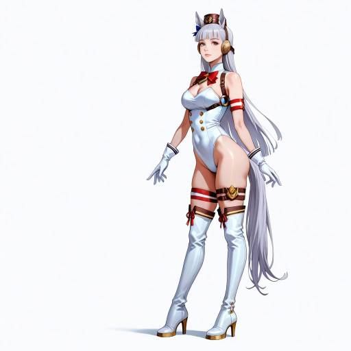 Elegant Horse Girl in Swimsuit Pose