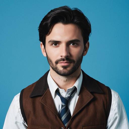 Man in Vintage Costume with Brown Vest