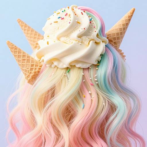 Pastel Ice Cream Hair Portrait