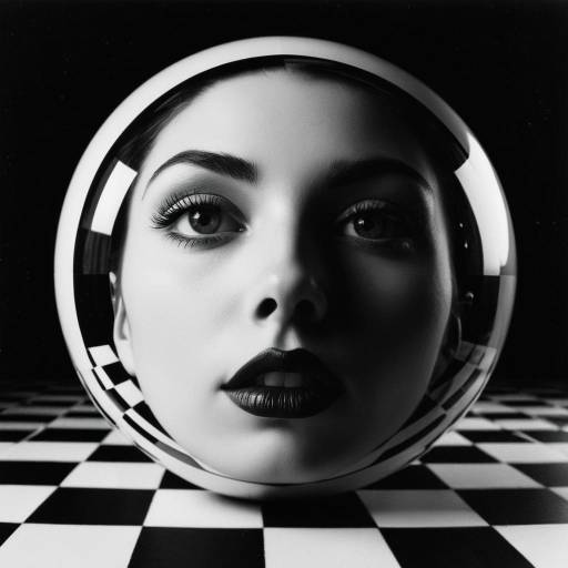 Enigmatic Dancer in Surreal Monochrome