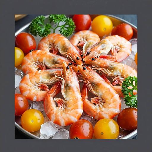 Vibrant Steamed Shrimp Seafood Platter