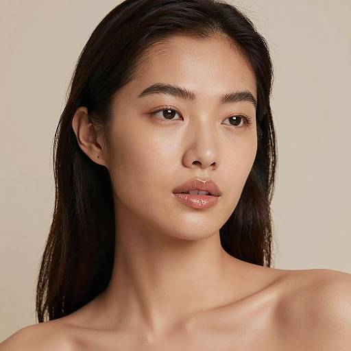Portrait of Asian Woman with Glowing Skin