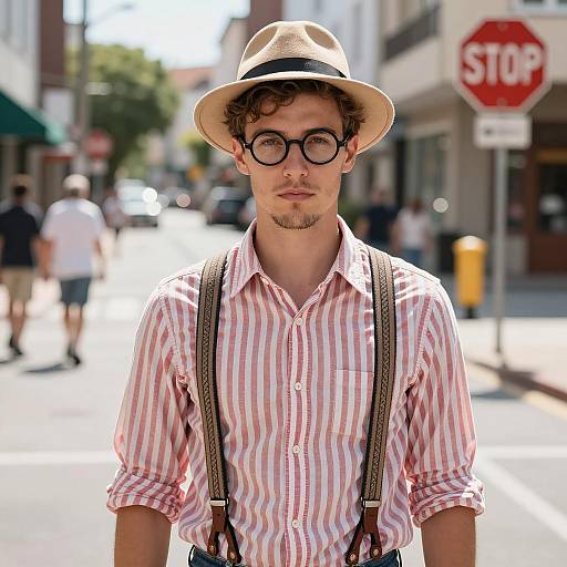 Retro Sock Hop Outfit in Urban Setting