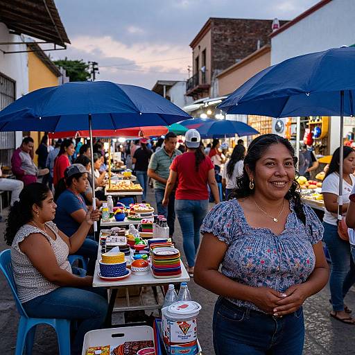 Cinematic Mexican Marketplace at Dusk