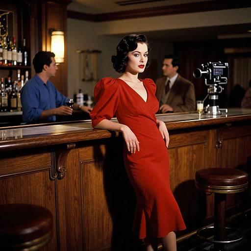 Cinematic Elegance at Vintage Bar