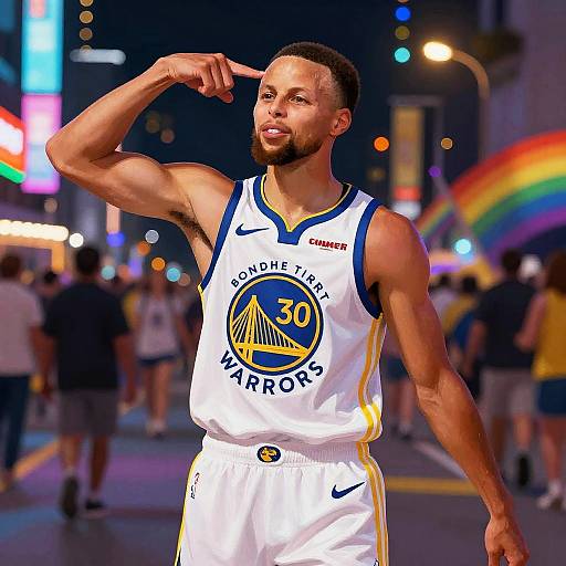 Stephen Curry in Pride Parade