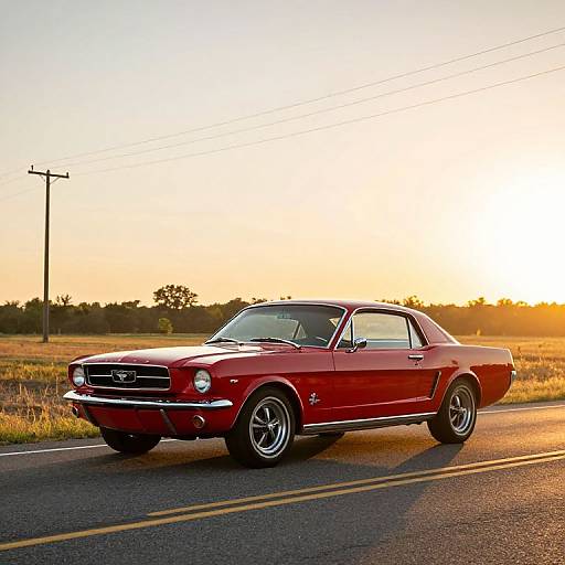 1965 Red Mustang at Sunset Drive