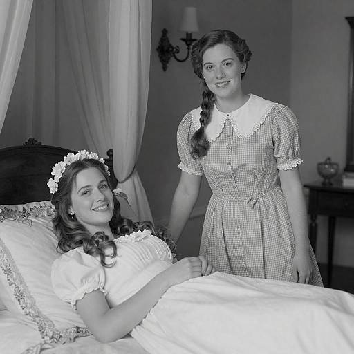 Victorian-Style Bedroom with Two Women