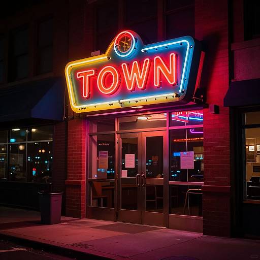Retro Neon Town Sign Generator