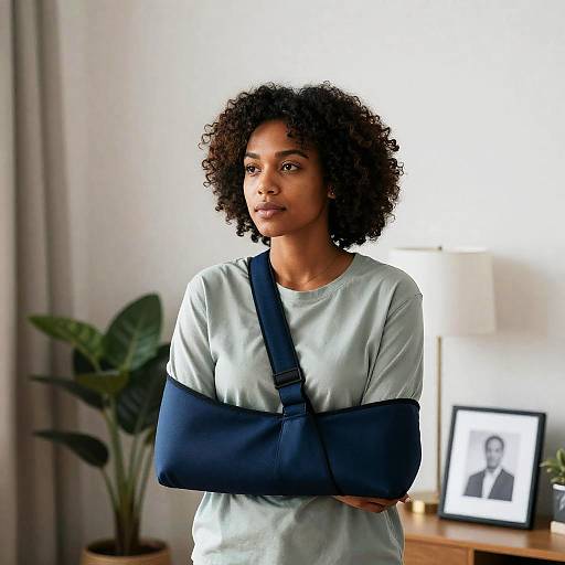 African-American Woman in Light Green Shirt