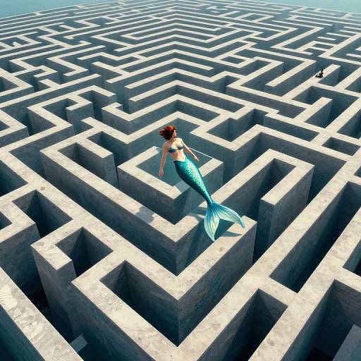 Escher-Inspired Infinite Mermaid Maze