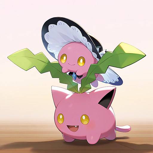 Illustration of Hoppip, pokemon in the style of Nima (niru54)