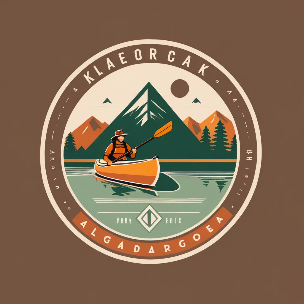 Vintage Kayak Adventures Outdoor Logo