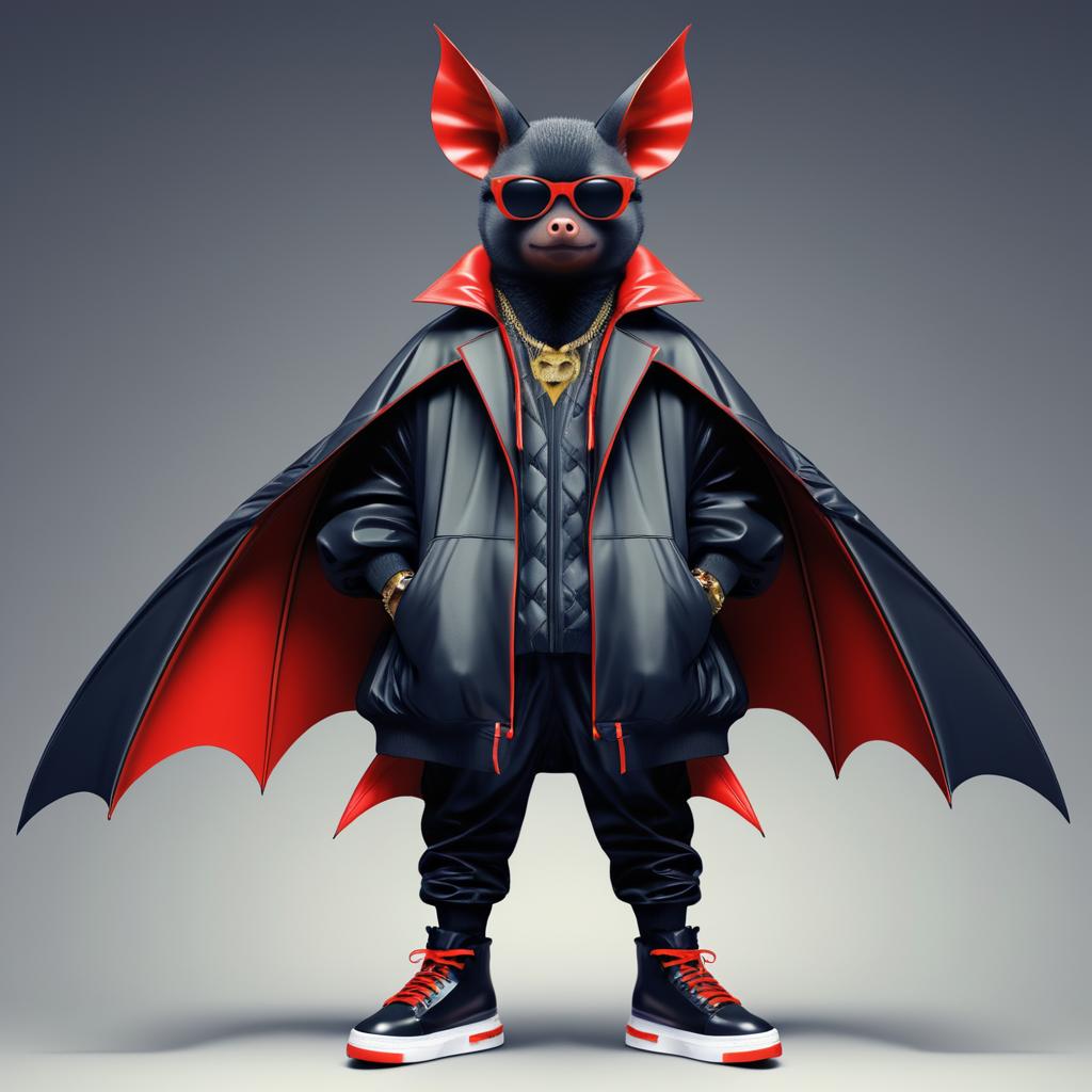 Stylish Bat Rapper in Avant Garde Fashion