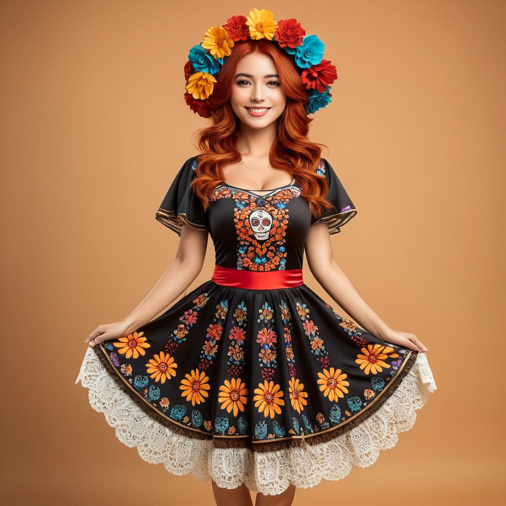 Bright Summer Smiles in Catrina Costume