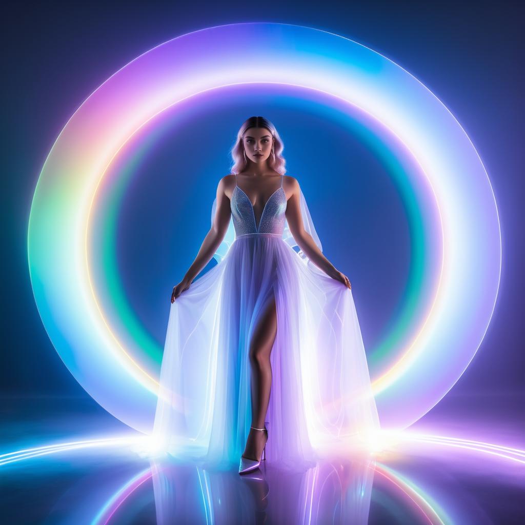 Surreal Light Painting in Ethereal Wonderland