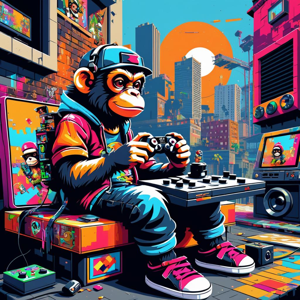 Urban Monkey: Pixel Art Gaming Vibes