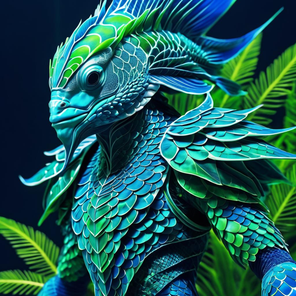 Tropical Fish Inspired Humanoid Alien Design