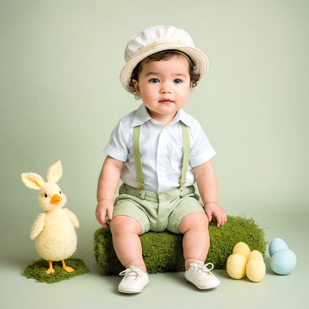 Sophisticated Baby Boy in Spring Attire