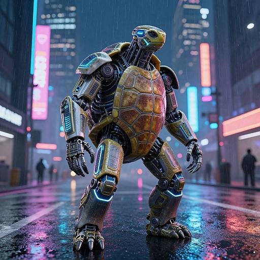 Cyberpunk Futuristic Turtle Hybrid