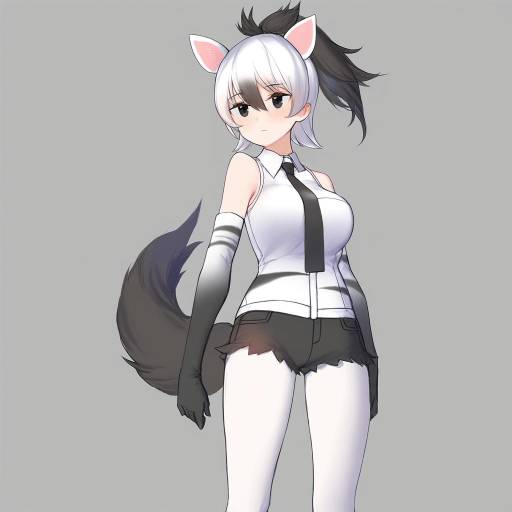 Illustration of Aardwolf (kemono friends), kemono friends in the style of Swd3e2